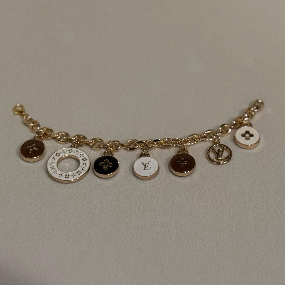 Louis Vuitton Gold and Multicolor Charm Bracelet